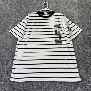Vintage Shore Club Shirt Mens XL White Stripe Surfboard Graphic Tee Beach Retro